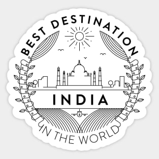 India Minimal Badge Design Sticker